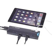 Renkforce USB 3.2 Gen 1-hub 7 + 2 poorten Met snellaadpoort, Met status-LEDs Zwart - thumbnail