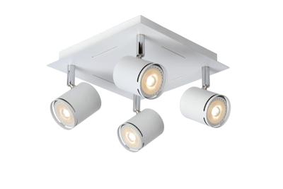 Lucide RILOU - Plafondspot - LED Dimb. - GU10 - 4x5W 3000K - Wit Lucide RILOU - Plafondspot - LED Dimb. - GU10 - 4x5W 3000K - Wit