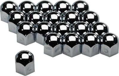 Set universele wielmoerkapjes - Chroom Staal - 19mm - set á 20 stuks SYWN19S