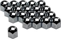 Set universele wielmoerkapjes - Chroom Staal - 19mm - set á 20 stuks SYWN19S - thumbnail