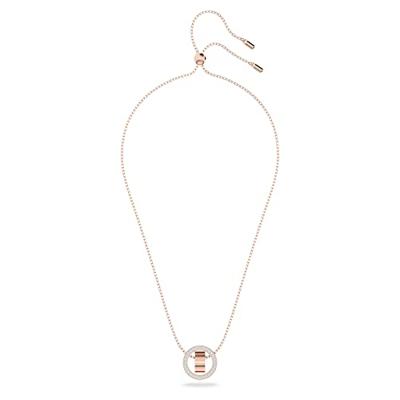 Swarovski 5636500 Ketting Hollow Circle rosekleurig-wit 75 cm