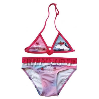 Zaska triangle bikini Unicorn polyester roze/blauw Zaska triangle bikini Unicorn polyester roze/blauw