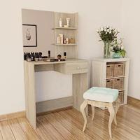 Kaptafel 75x40x141 cm bewerkt hout eikenkleurig - thumbnail