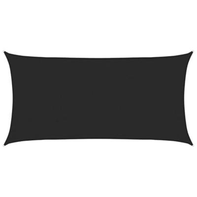 Zonnezeil 160 g/m 2x4 m HDPE zwart