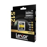 Lexar Pro Gold 512GB 4.0 CFexpress Type B - R3600/W3300MB/s - thumbnail