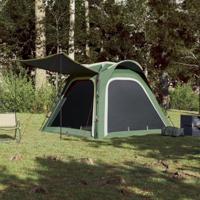 Tent 4-persoons waterdicht snelontgrendeling groen - thumbnail