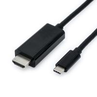 Value 11.99.5841 USB-C-displaykabel USB-C / HDMI Adapterkabel USB-C stekker, HDMI-A-stekker 2.00 m Zwart - thumbnail