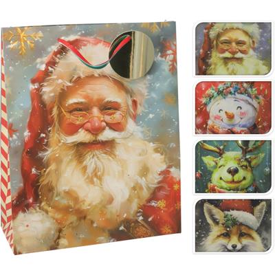 Geschenktas kerst L assorti