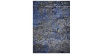Jackie And The Fish - Porto Azulejo Blue - 170x240 cm Vintage Vloerkleed