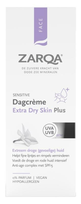 Zarqa Sensitive Dagcrème Extra-Dry Skin Plus 0% Parfum SPF15 Zarqa Sensitive Dagcrème Extra-Dry Skin Plus 0% Parfum SPF15