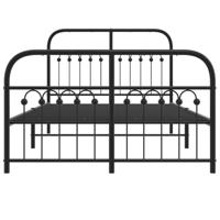 Bedframe met hoofd- en voeteneinde metaal zwart 120x190 cm - thumbnail