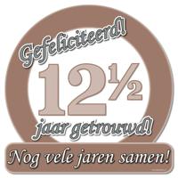 Huldeschild 12,5 jaar getrouwd - thumbnail