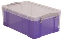 Really Useful Box opbergdoos 9 liter, transparant paars - thumbnail