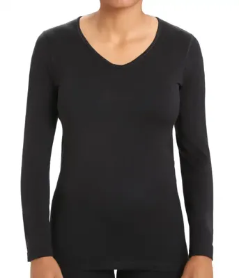 Dames thermo shirt Lange mouw - Thermo ondergoed dames - Diepe hals - Thermisch