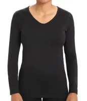 Dames thermo shirt Lange mouw - Thermo ondergoed dames - Diepe hals - Thermisch - thumbnail