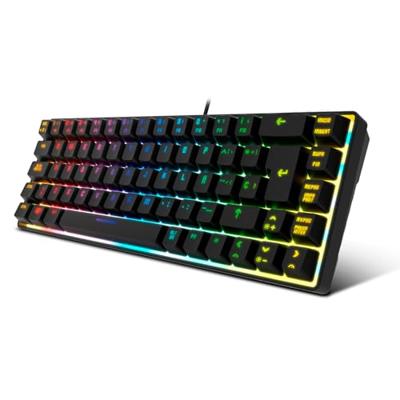Toetsenbord met Gaming Muis Krom NXKROMKALISTASP Qwerty Spaans Zwart