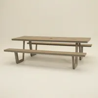 Vita Massa rechthoekige picknicktafel taupe XL - thumbnail