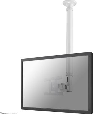 Neomounts FPMA-C100WHITE Monitor-plafondbeugel 1-voudig 25,4 cm (10) - 76,2 cm (30) Wit In hoogte verstelbaar, Kantelbaar, Zwenkbaar, Roteerbaar