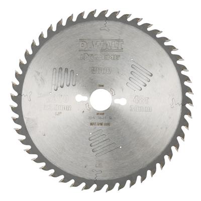 DeWALT Cirkelzaagblad voor Hout | Extreme | Ø 250mm Asgat 30mm 48T - DT4323-QZ