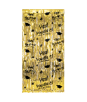 Classy Feestgordijn Yes You Did It Goud - thumbnail