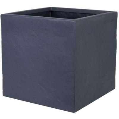 Bloempot Strata 40 x 38 x 40 cm Grafiet Plastic Vierkant