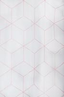 Differnz Pastillo douchegordijn waterdicht 100% PEVA wit rood 180 x 200 cm - thumbnail