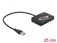 Delock 91756 kaartlezer voor XQD / SD / Micro SD-geheugenkaarten + USB Type-A-poort - thumbnail