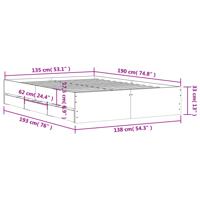 Bedframe met lades bewerkt hout grijs sonoma eiken 140x200 cm - thumbnail