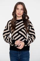 Geisha Pullover Stripes 54570-29 Trui 720 Sand/black - thumbnail