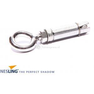 Nesling keilhuls met schroefoog voor schaduwdoeken Nesling keilhuls met schroefoog voor schaduwdoeken