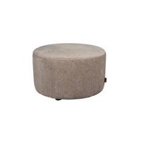 Dutchbone Poef 'Rocca' Geweven stof, kleur Cappuccino - thumbnail