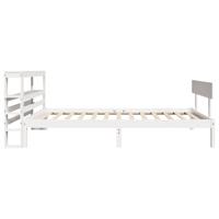 Bedframe zonder matras massief grenenhout wit 90x190 cm - thumbnail