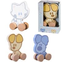 Rubo Toys Woezel en Pip Baby Houten Wielfiguren Assorti - thumbnail
