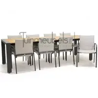 Tuinstoel Anzio soft grey 8 stoelen met rialto hout tafel 262 x 329 cm - thumbnail
