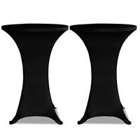 VidaXL Statafelhoes stretch ø60cm zwart (2 stuks) - thumbnail