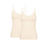 Ondergoed dames 2-pack - hemd Basic GO smalle band - Vrouwen onderhemd spaghetti bandjes biologisch katoen - thumbnail