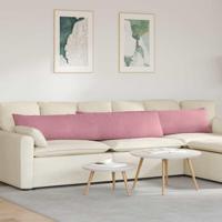 Sofa Kussens 2 pcs Roze 200 x 40 cm Katoen Stof - thumbnail