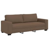 3-delige Loungeset met kussens stof bruin - thumbnail