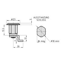 Basi 9000-1335 Hendelslot Zilver - thumbnail