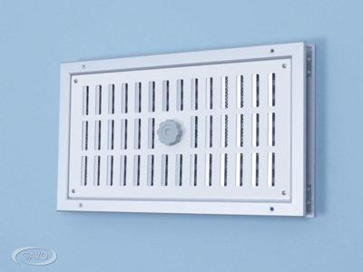 Deurrooster aluminium afsluitbaar geanodiseerd / wit RAL 9010