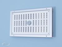 Deurrooster aluminium afsluitbaar geanodiseerd / wit RAL 9010 - thumbnail