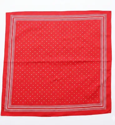 Boeren zakdoek rood kleine stippel 55 x 55 cm - Katoen
