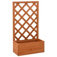 VidaXL Latwerkplantenbak 50x25x90 cm massief vurenhout oranje - thumbnail