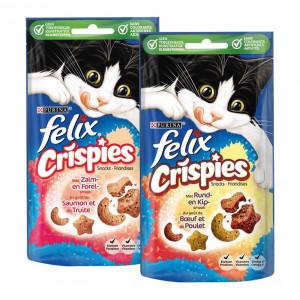 Felix Crispies met rund- & kipsmaak kattensnack Per 8