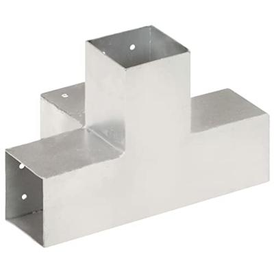 Paalverbindingen 4 st X-vorm 81x81 mm gegalvaniseerd metaal Paalverbindingen 4 st X-vorm 81x81 mm gegalvaniseerd metaal