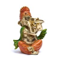 Beeld Ganesha met Rituele Schelp (25 cm) - thumbnail