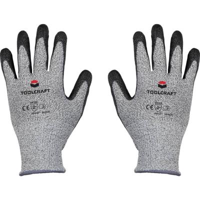 TOOLCRAFT TO-5621601 HPPE-vezel, Polyester, Kunstvezel, Polyurethaan Snijbeschermingshandschoen Maat (handschoen): 7 EN 388 Cat II 1 paar
