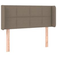 Hoofdbord met randen 83x16x78/88 cm stof taupe - thumbnail