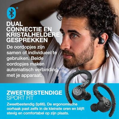 JLab Epic Air Sport ANC echt draadloze oordopjes, bluetooth draadloze hoofdtelefoon en usb oplaadcase met actieve ruisonderdrukking, trainingsbestendig IP66 en kenmerkend 3 EQ-geluid