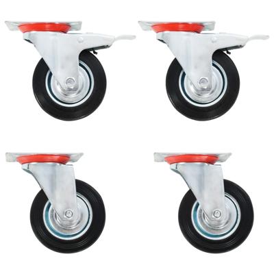 VidaXL 24 st zwenkwielen 100 mm